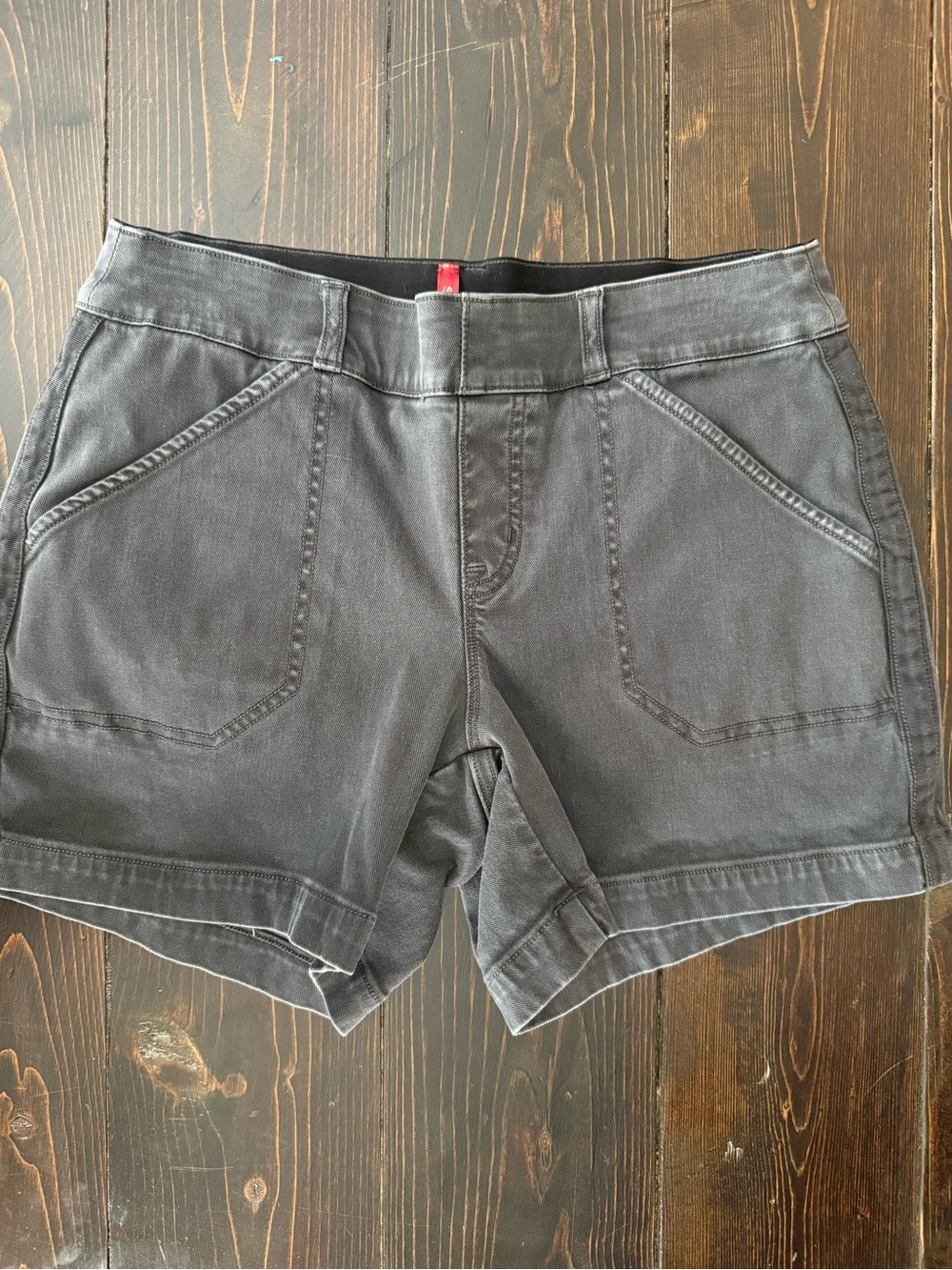 SPANX Women's Gray Denim Jean Shorts